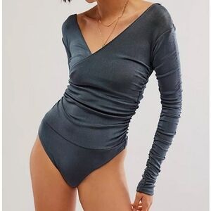 FREE PEOPLE Reya Bodysuit / Storm Water